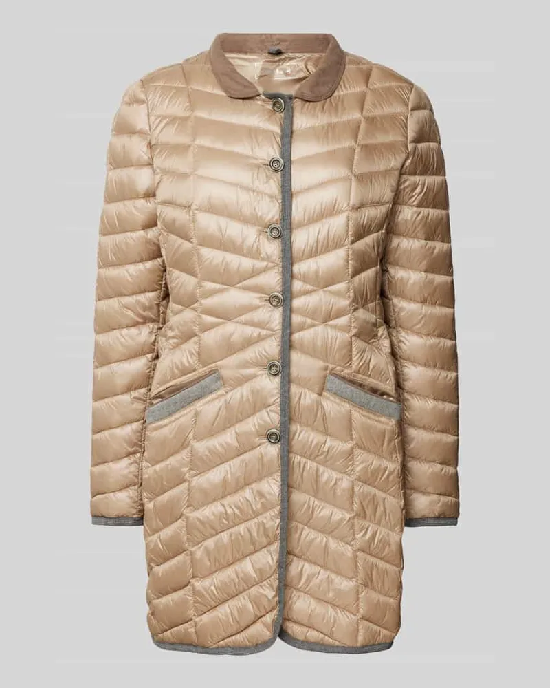 White Label Steppmantel mit Stehkragen Gold