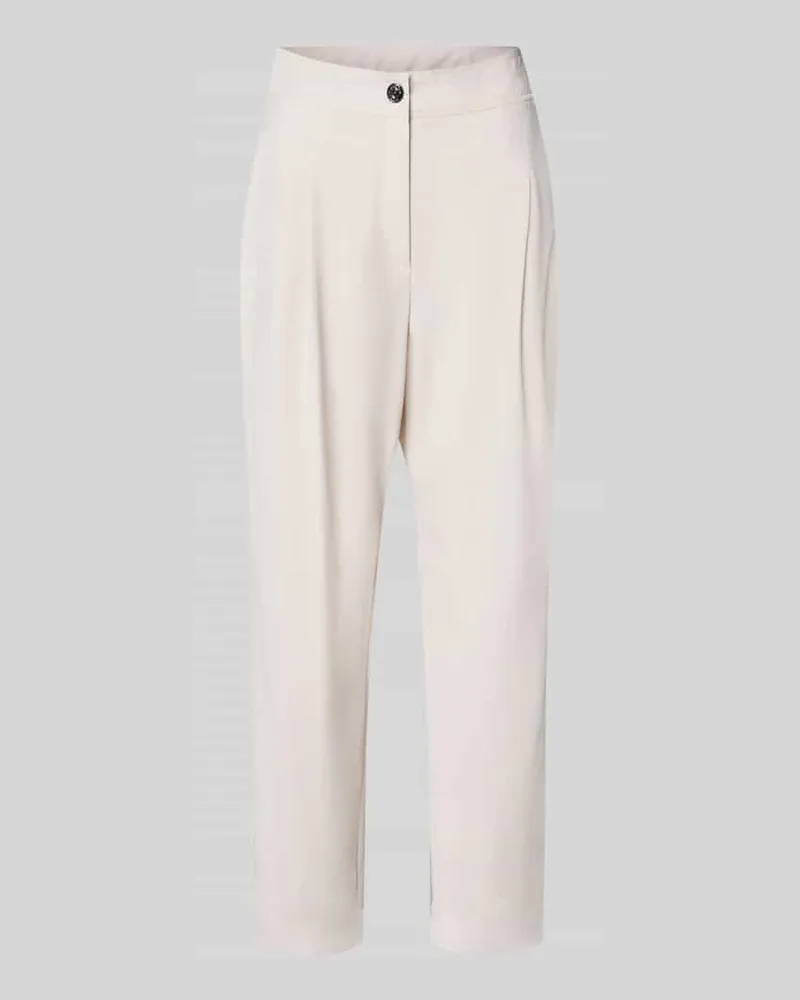 Marc Cain Bundfaltenhose in Two-Tone-Machart Sand