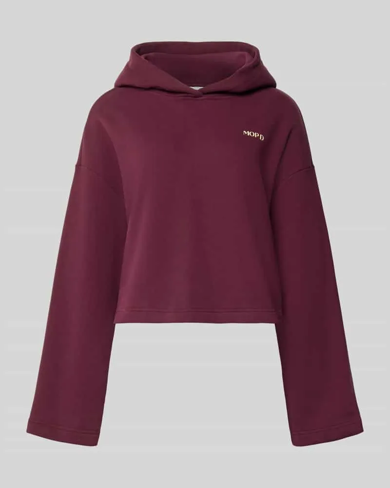 Marc O'Polo Boxy Fit Hoodie aus reiner Baumwolle Bordeaux