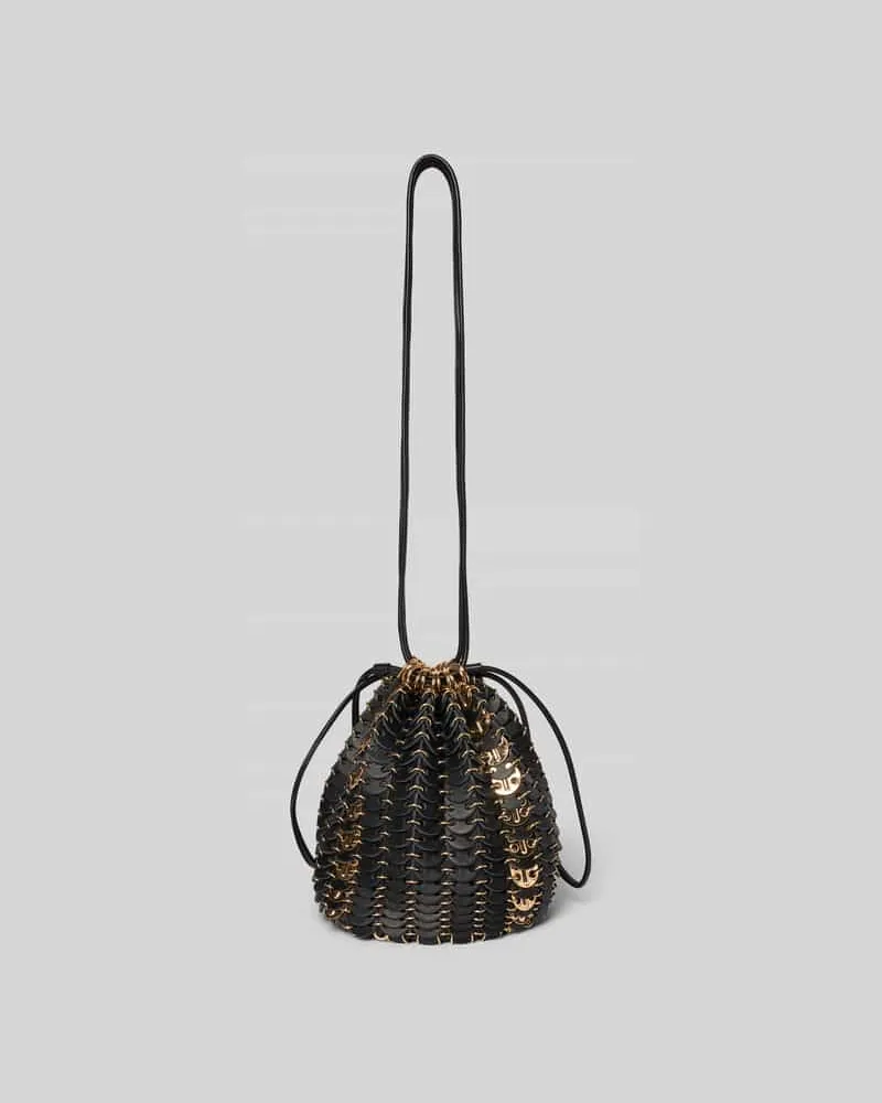 Paco Rabanne Bucket Bag mit Gliederketten Black