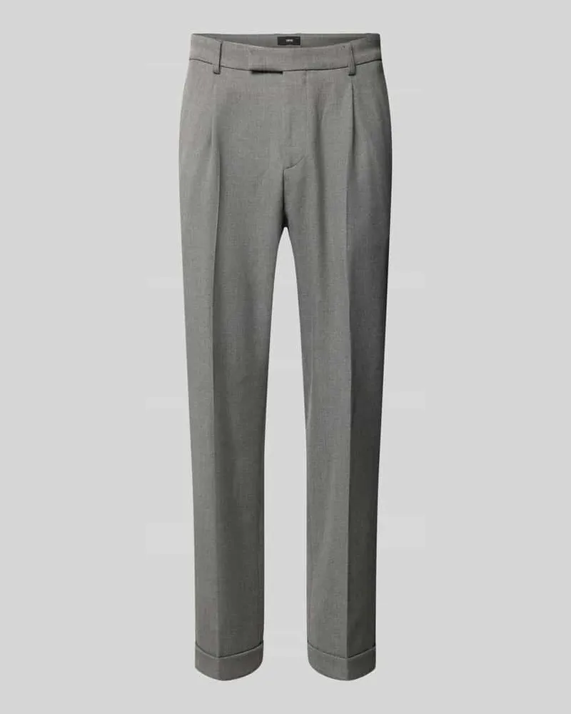cinque Slim Fit Stoffhose mit Bundfalten Silber