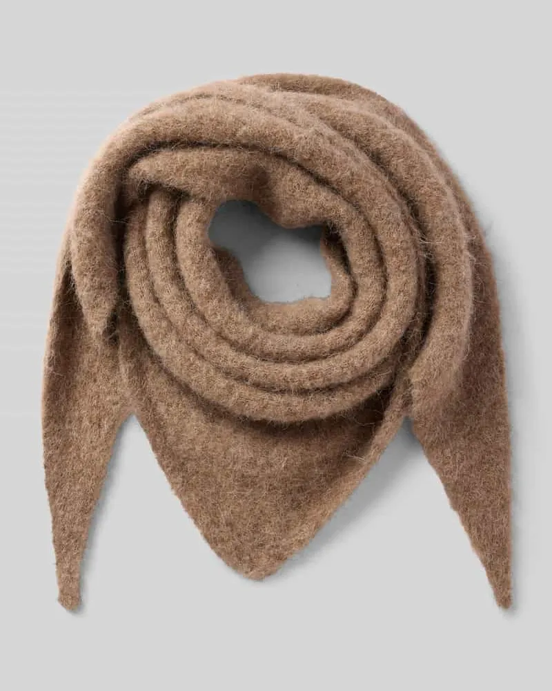 Stefanel Schal aus Alpaka-Mix in dreieckiger Form Modell 'TRIANGOLO Beige