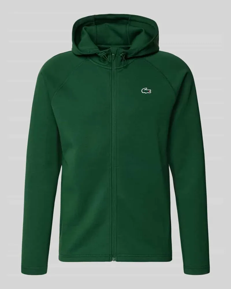Lacoste Regular Fit Sweatjacke mit Baumwoll-Anteil Dunkelgruen