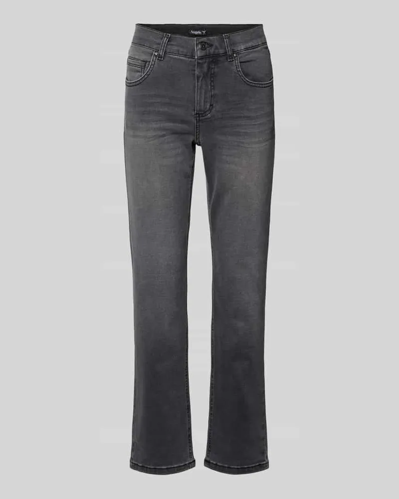 ANGELS  Straight Fit Jeans aus Baumwoll-Mix Modell 'CICI Anthrazit