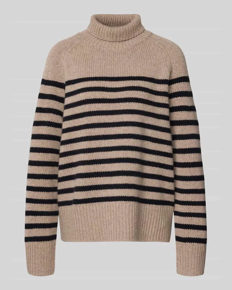 Tommy Hilfiger Oversized Rollkragenpullover aus Woll-Kaschmir-Mix Beige