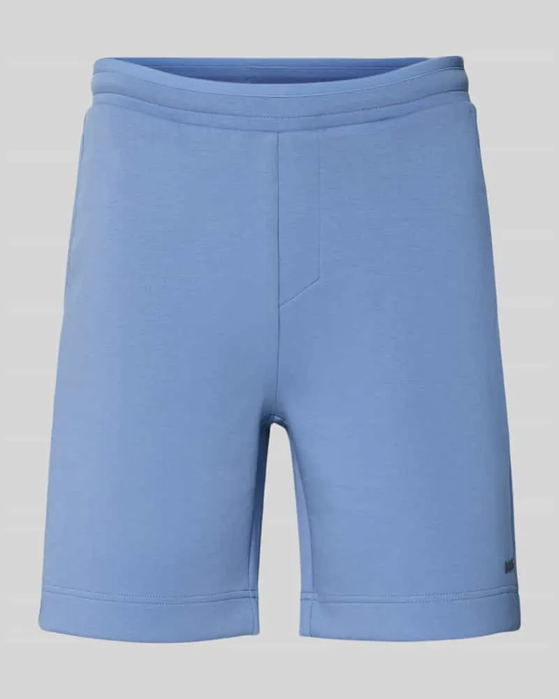 HUGO BOSS Regular Fit Sweatshorts aus Baumwoll-Mix Modell 'JT_GLOBE Blau