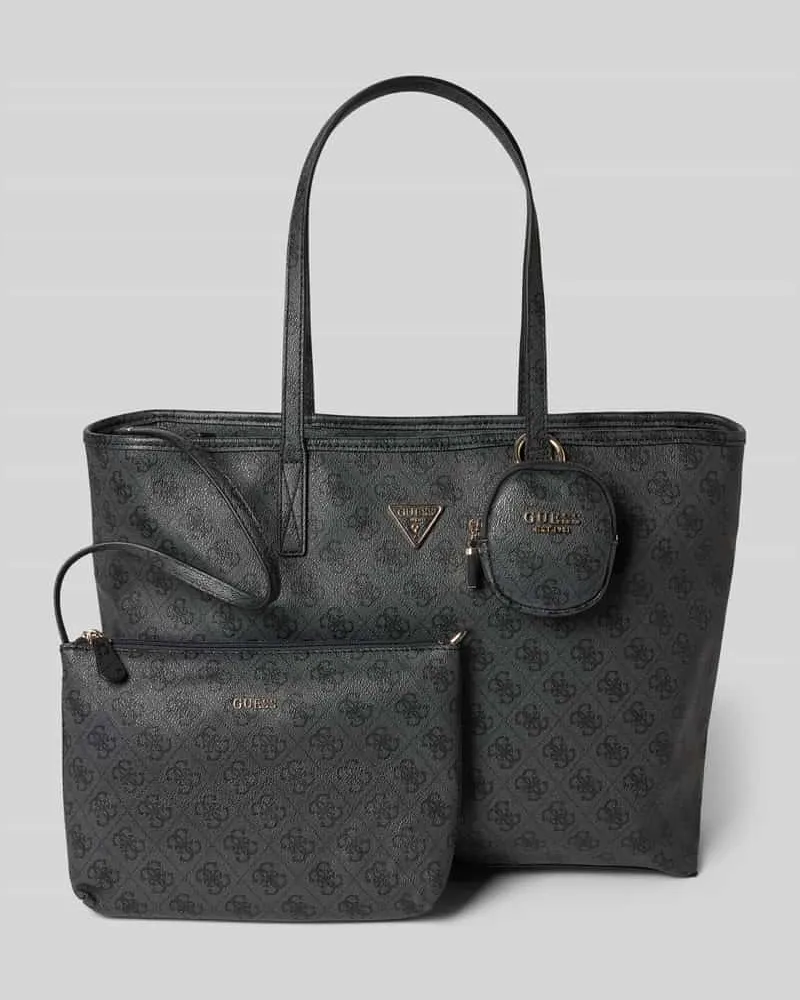 Guess Shopper mit Logo-Muster Modell 'ECO POWER PLAY II Anthrazit