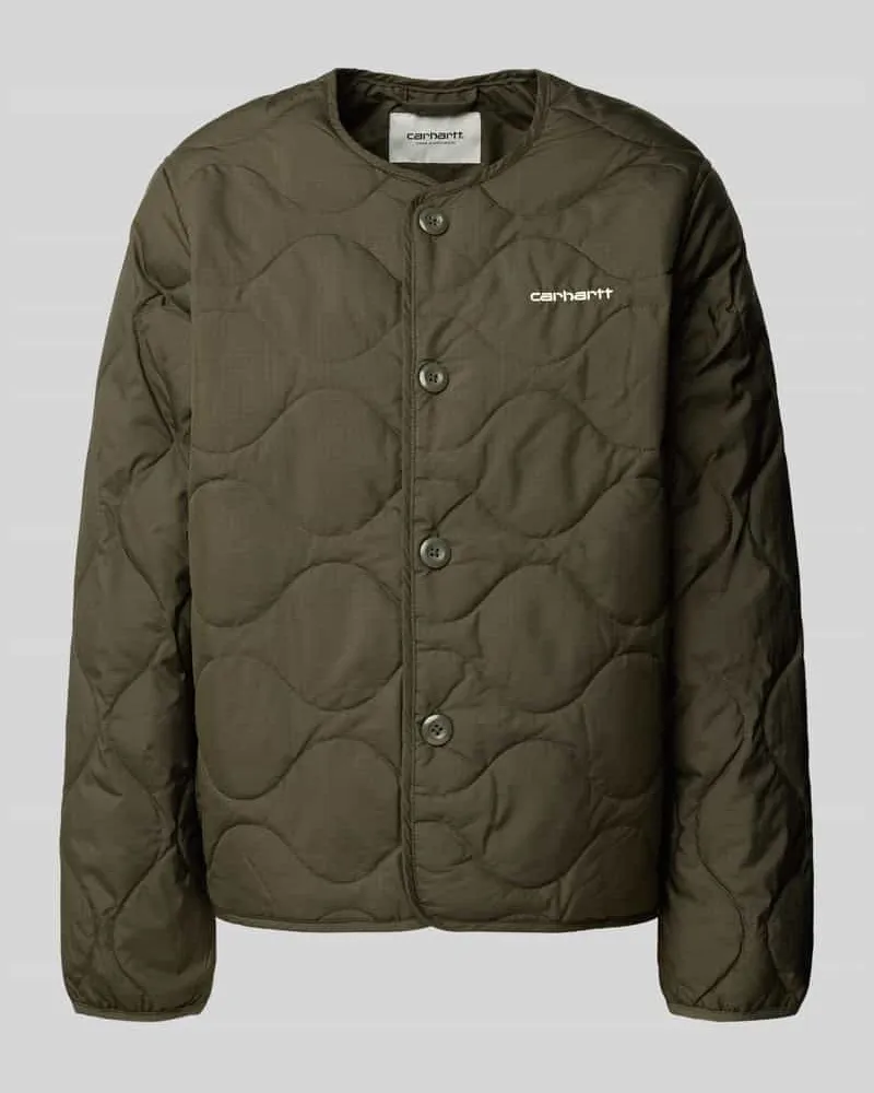 Carhartt WIP Regular Fit Steppjacke mit Label-Stitching Modell 'Skye Liner Oliv