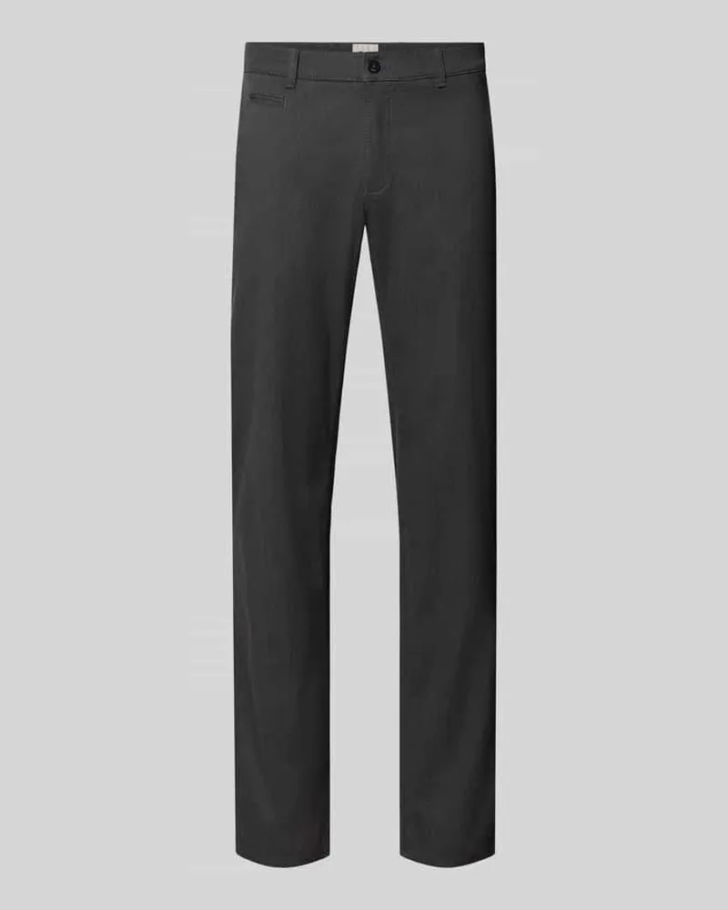 Brax Slim Fit Hose mit Bügelfalten Modell 'Fabio Anthrazit