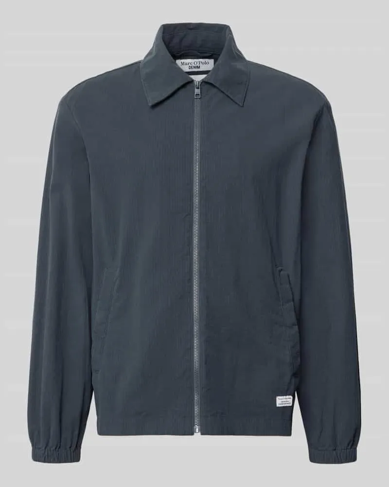 Marc O'Polo Regular Fit Hemdjacke aus reiner Baumwolle Dunkelgrau