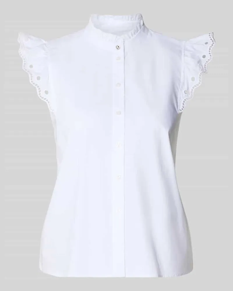 HUGO BOSS Regular Fit Bluse aus reiner Baumwolle Modell 'BALVANA Weiss