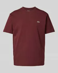 Lacoste T-Shirt mit Label-Badge Bordeaux