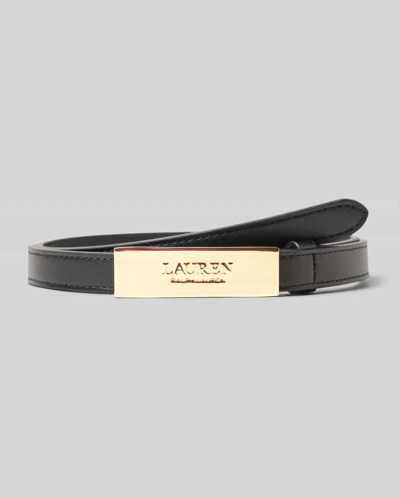 Ralph Lauren Ledergürtel mit Pinschließe Black