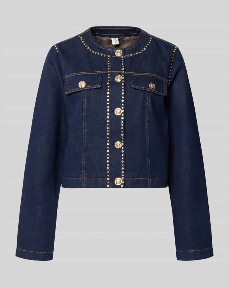 Liu Jo Jacke aus reiner Baumwolle in Denim-Optik Modell 'Kate Dunkelblau