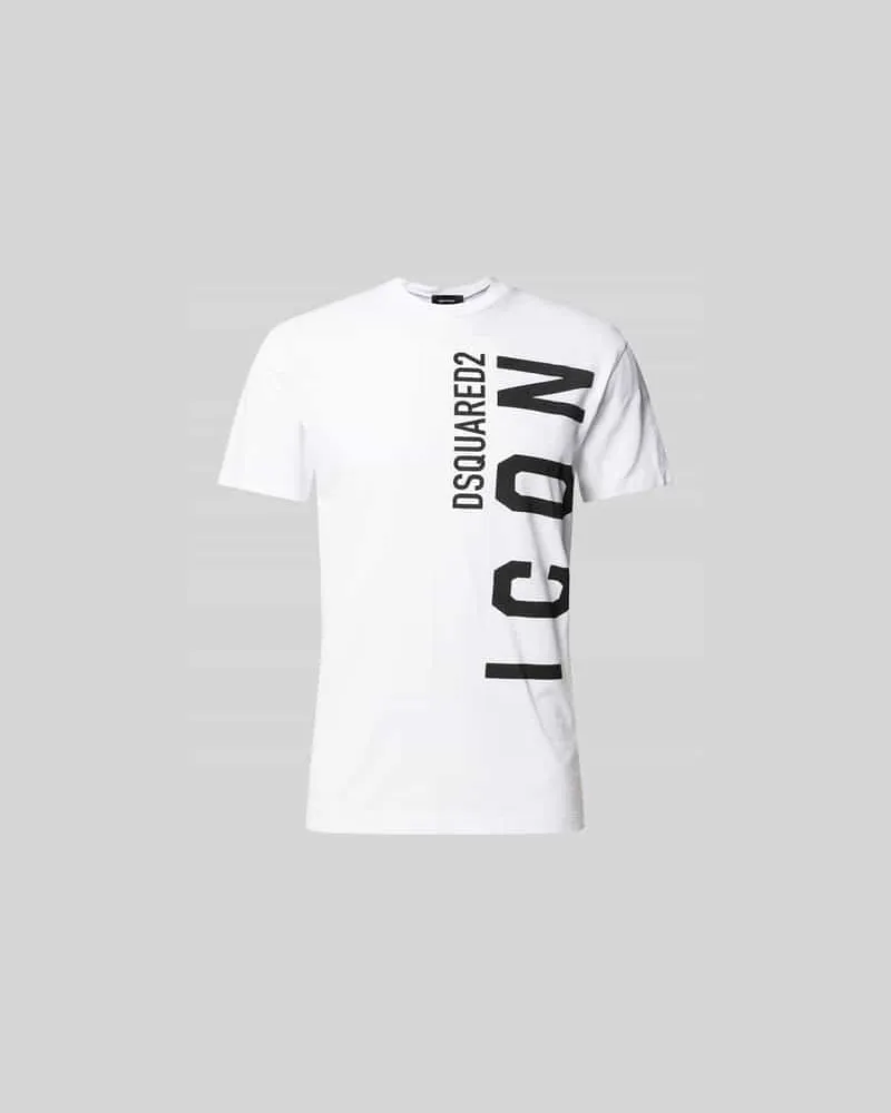 Dsquared2 Slim Fit T-Shirt aus reiner Baumwolle Weiss