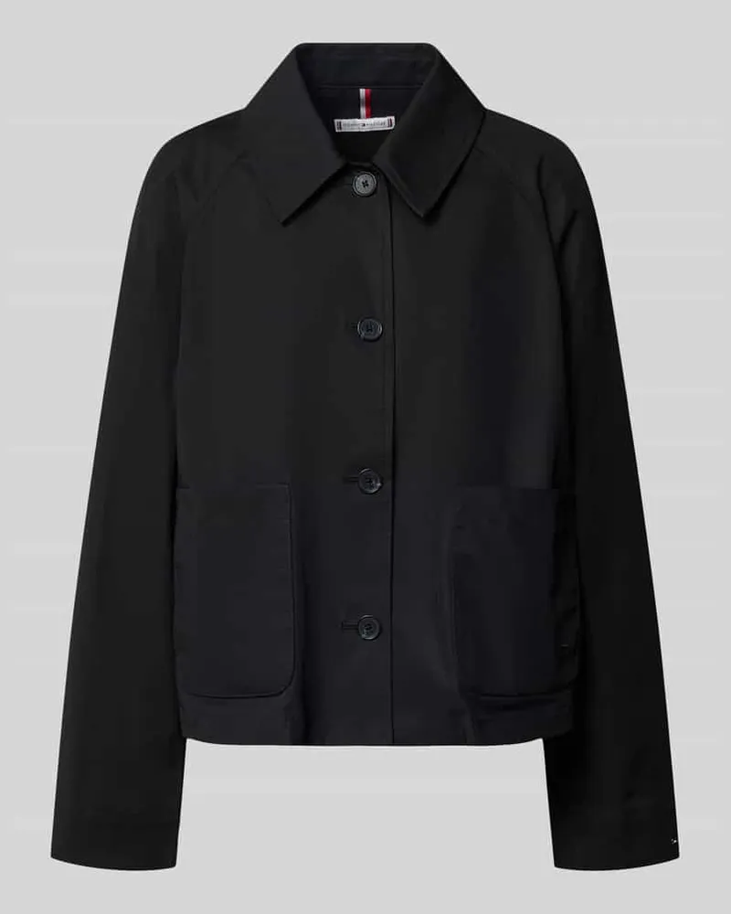 Tommy Hilfiger Relaxed Fit Trenchcoat aus reiner Baumwolle Black