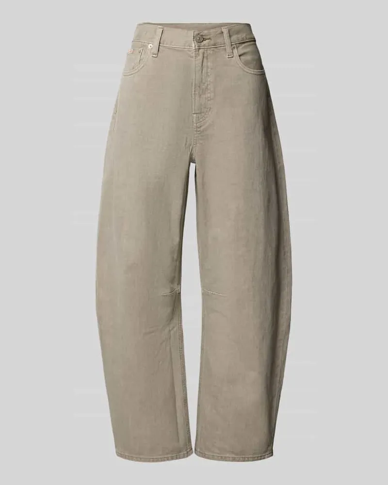 Calvin Klein Barrel Jeans aus reiner Baumwolle Taupe