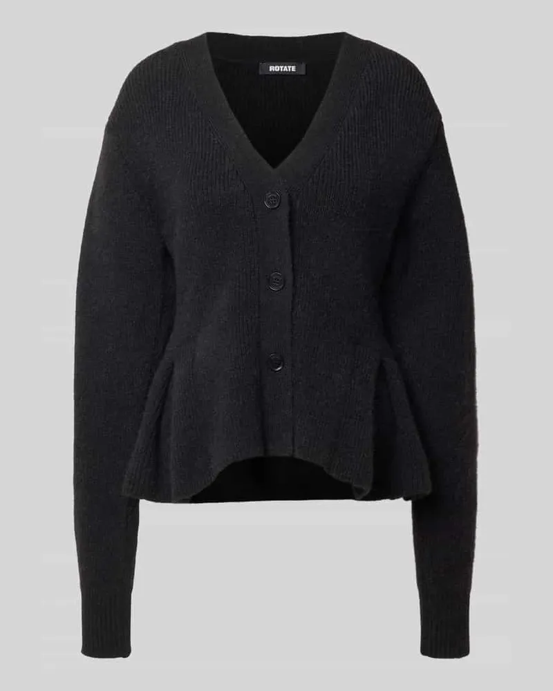 ROTATE Birger Christensen Relaxed Fit Cardigan aus Alpaka-Mix Black