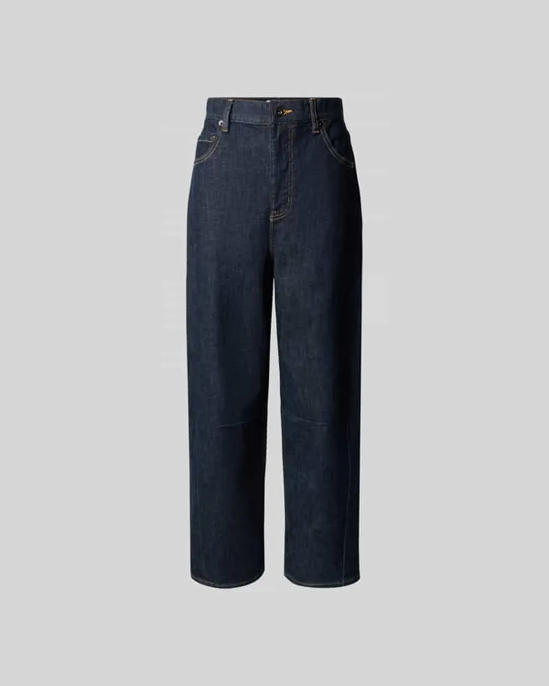 Self-Portrait Balloon Fit Jeans mit Stretch-Anteil Dunkelblau