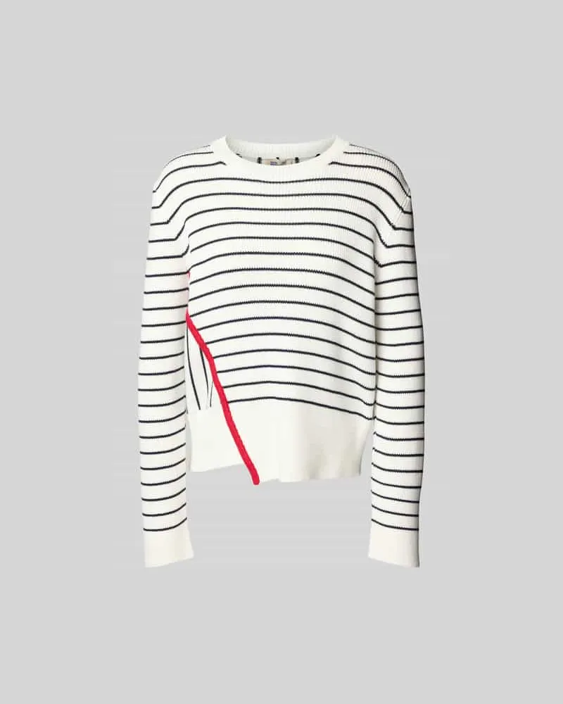 Baum und Pferdgarten Pullover in Strick-Optik Weiss