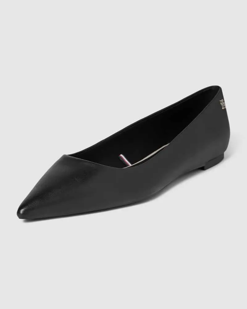Tommy Hilfiger Ballerinas mit Label-Applikation Modell 'ESSENTIAL POINTED Black