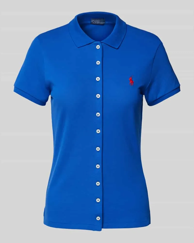 Ralph Lauren Poloshirt mit Label-Stitching Royal