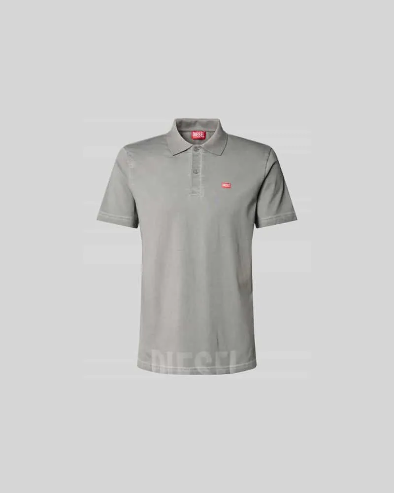 Diesel Regular Fit Poloshirt aus Baumwolle Mittelgrau