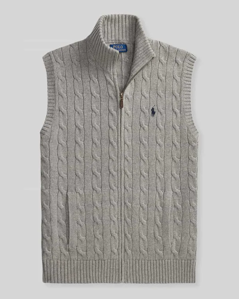 Ralph Lauren Regular Fit Weste aus reiner Baumwolle Anthrazit