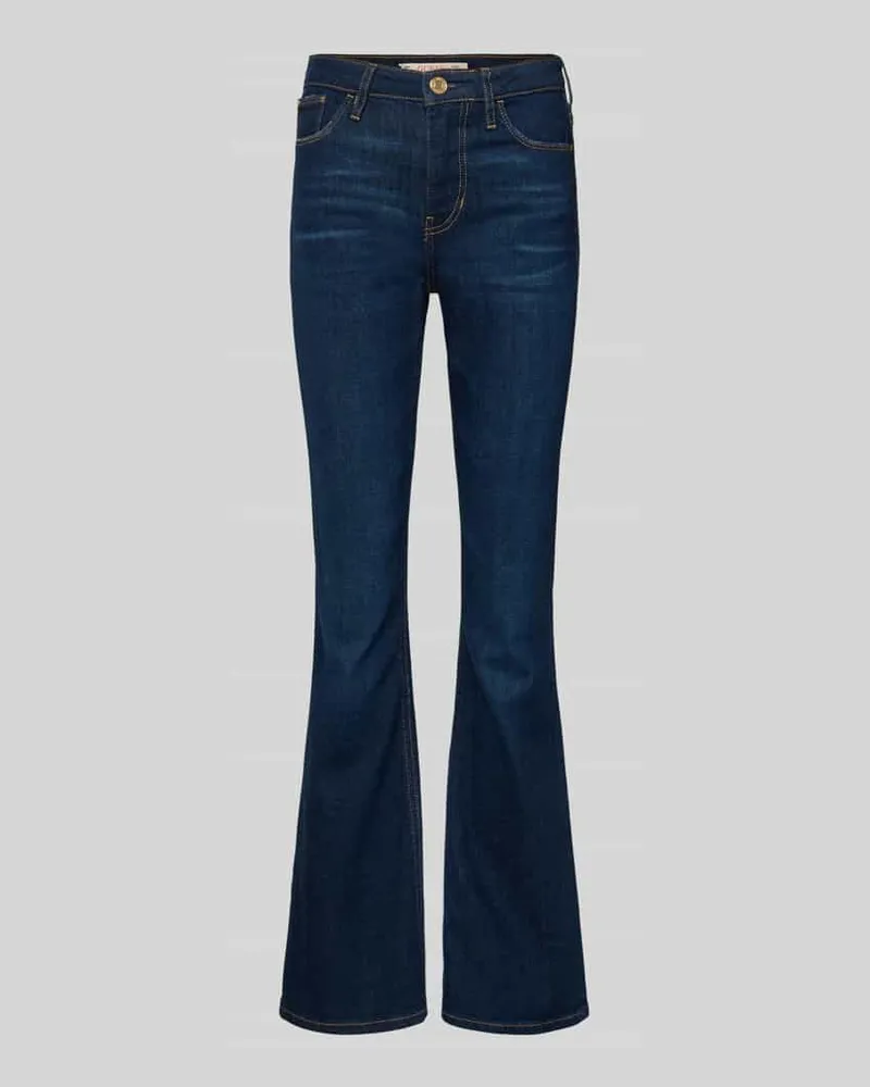 Guess Flared Jeans mit 5-Pocket-Design Dunkelblau