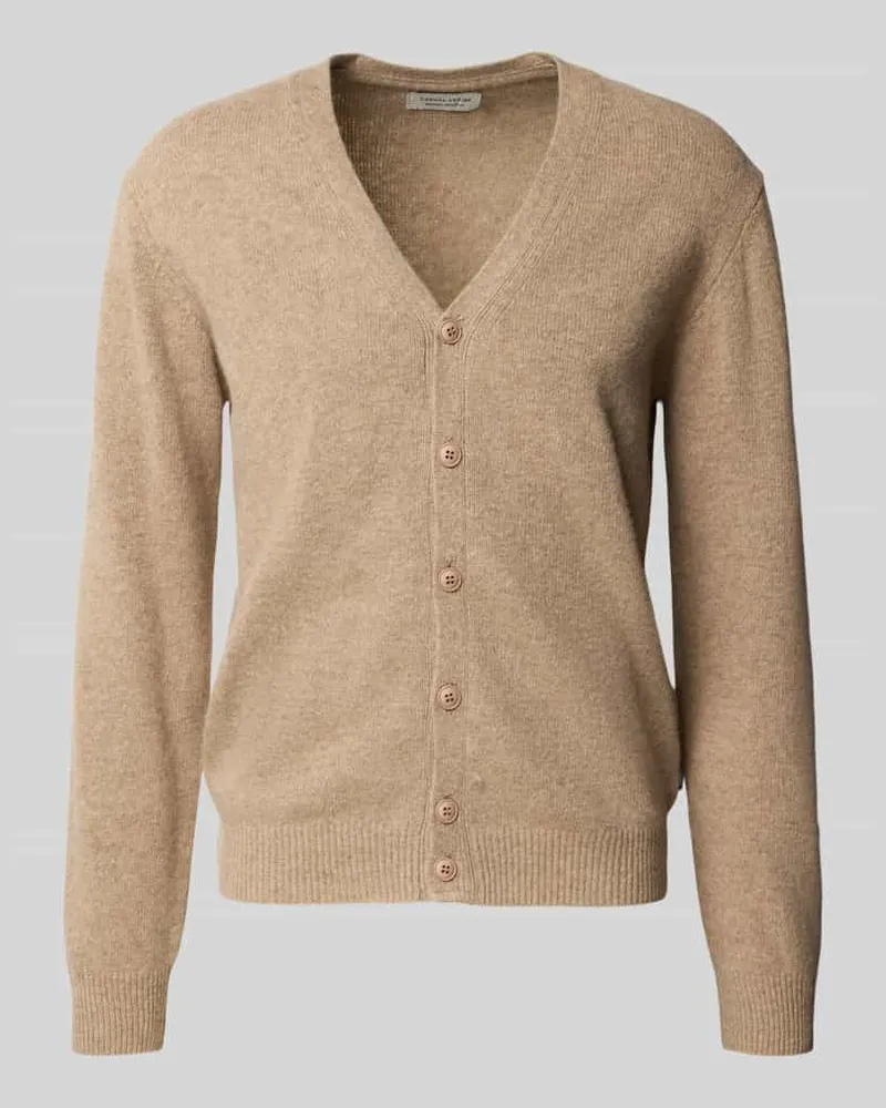 Casual Friday Strickjacke mit V-Ausschnitt Modell 'KARL Camel