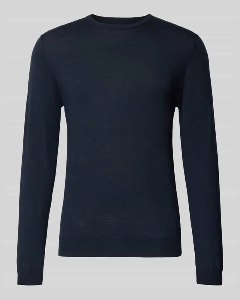 Matinique Strickpullover mit gerippten Abschlüssen Modell 'Margrate Marine