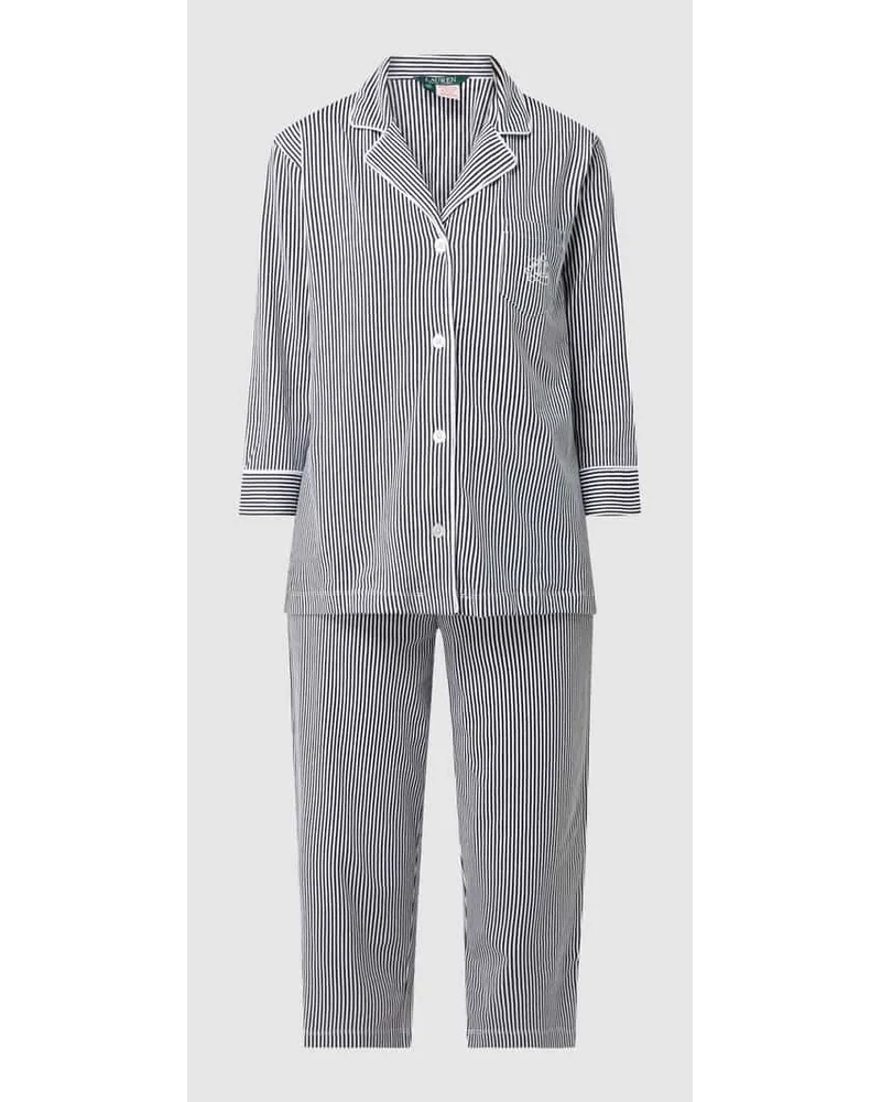 Ralph Lauren Pyjama mit Streifenmuster Dunkelblau