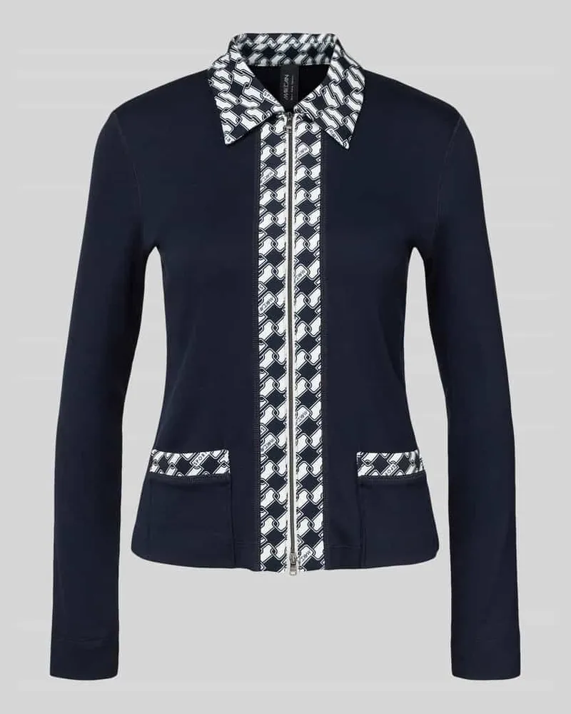 Marc Cain Longsleeve mit Zweiwege-Reißverschluss Marine