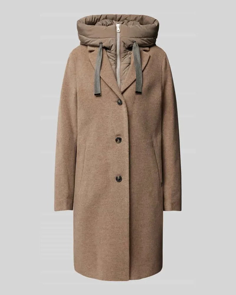 cinque Wollmantel aus Schurwoll-Mix mit Kaschmir-Anteil Modell 'MIRACLE Taupe