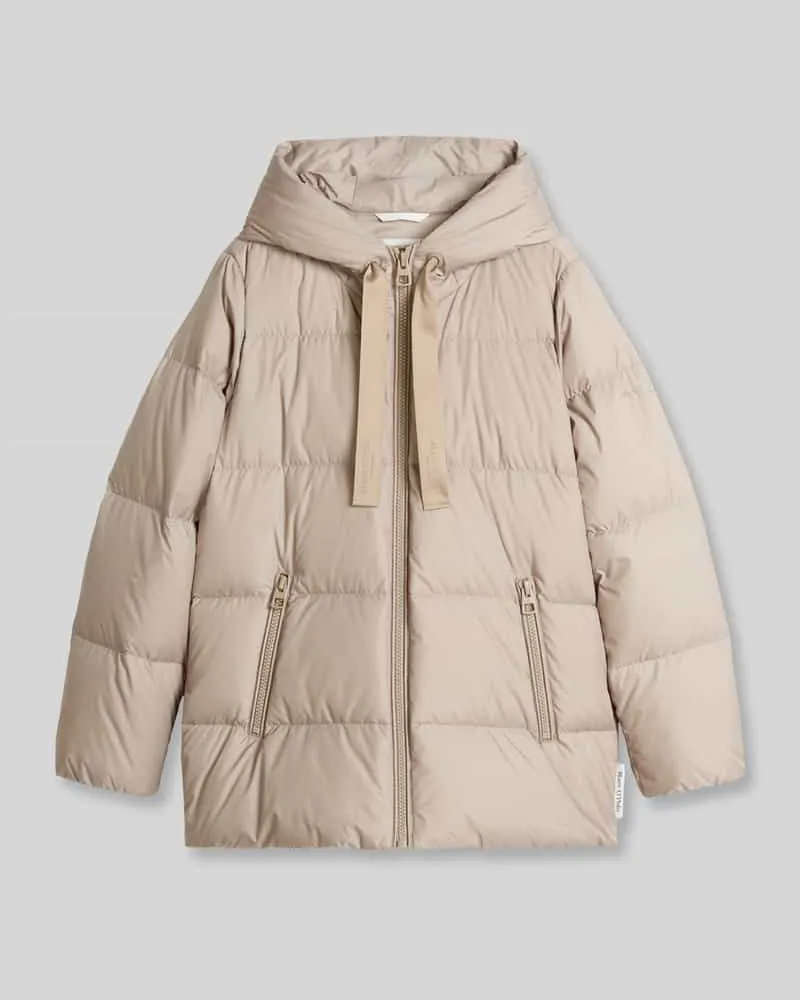 Marc O'Polo Regular Fit Daunenjacke mit Kapuzenkragen Taupe