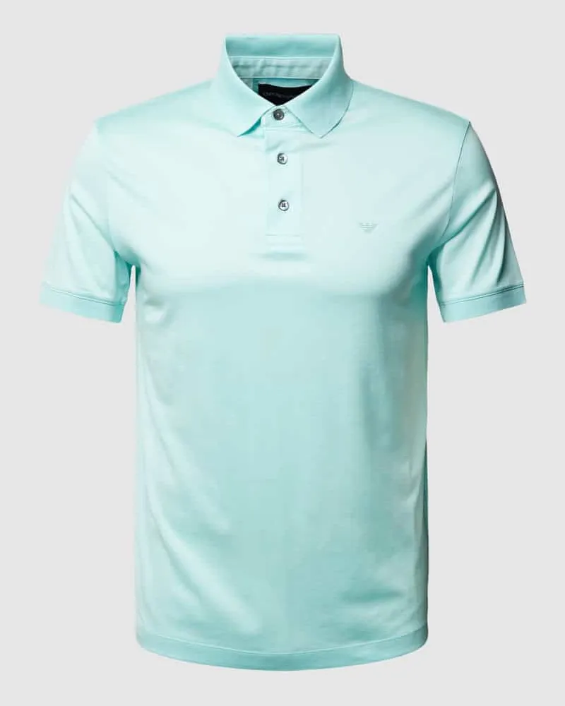 Emporio Armani Poloshirt mit Label-Detail Aqua