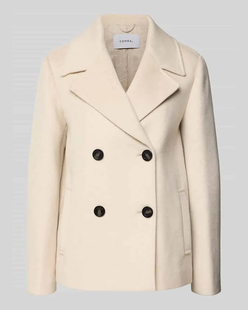 COMMA Jacke mit Woll-Anteil und Reverskragen Sand