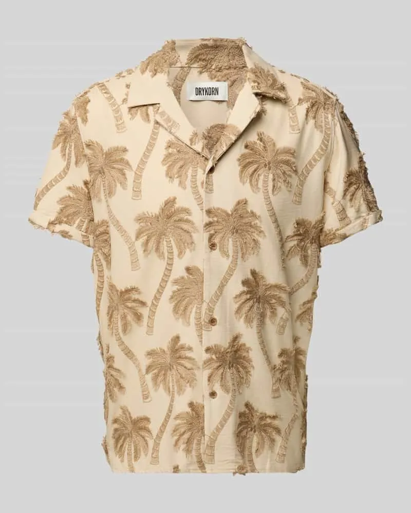 Drykorn Slim Fit Freizeithemd mit Stitching-Details Modell 'BIJAN Beige