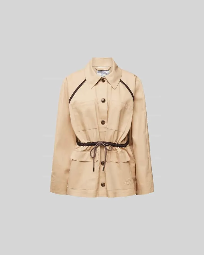 Baum und Pferdgarten Jacke mit Brusttaschen Beige