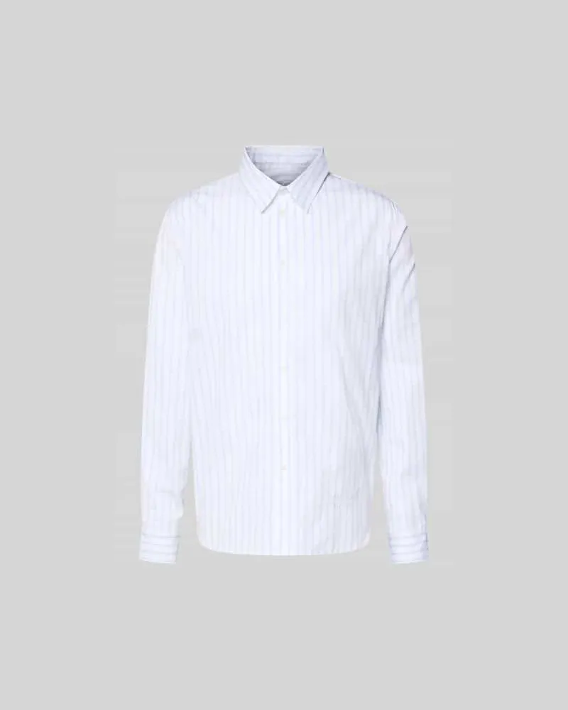 Kitsuné Slim Fit Freizeithemd aus Baumwolle Hellblau