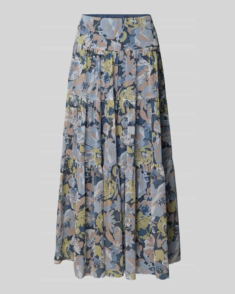 Ralph Lauren Maxirock im Stufen-Look Modell 'PAULDINA Blau