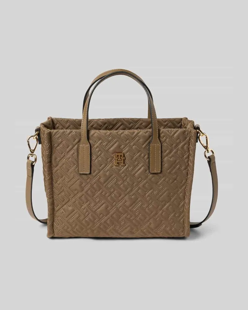 Tommy Hilfiger Henkeltasche mit abnehmbarem Schulterriemen Taupe