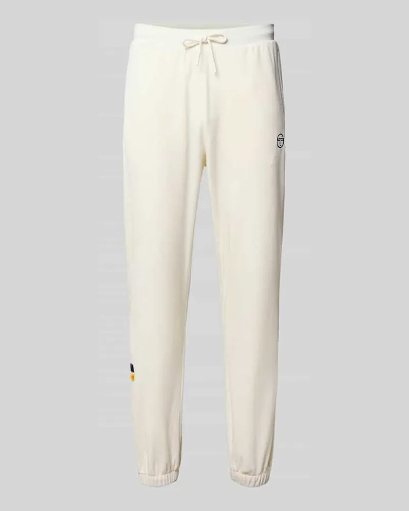Sergio Tacchini Sweatpants mit elastischem Bund Offwhite