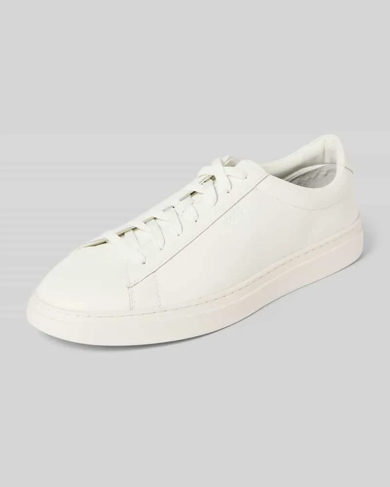 HUGO BOSS Sneaker aus Leder mit Gummisohle Weiss