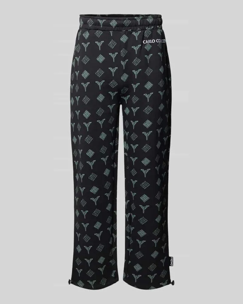 Carlo Colucci Sweatpants mit elastischem Bund Black