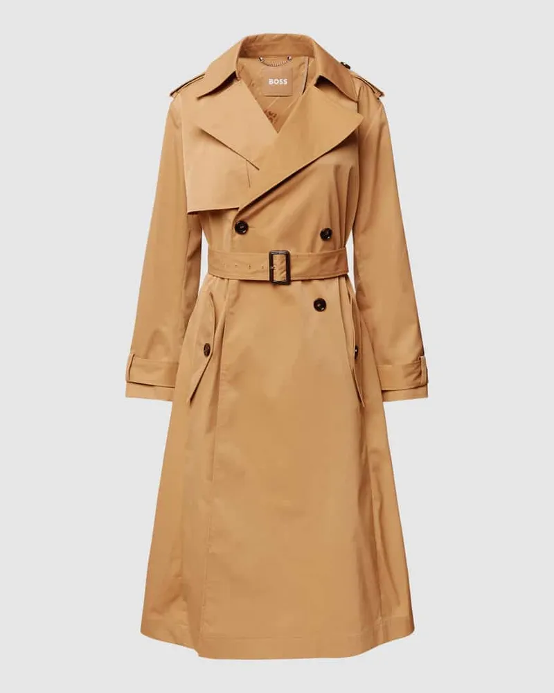 HUGO BOSS Trenchcoat mit Taillengürtel Modell 'Conry Camel