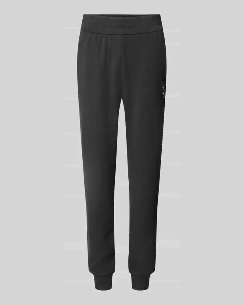 Armani Exchange Slim Fit Sweatpants aus Viskose-Mix Black