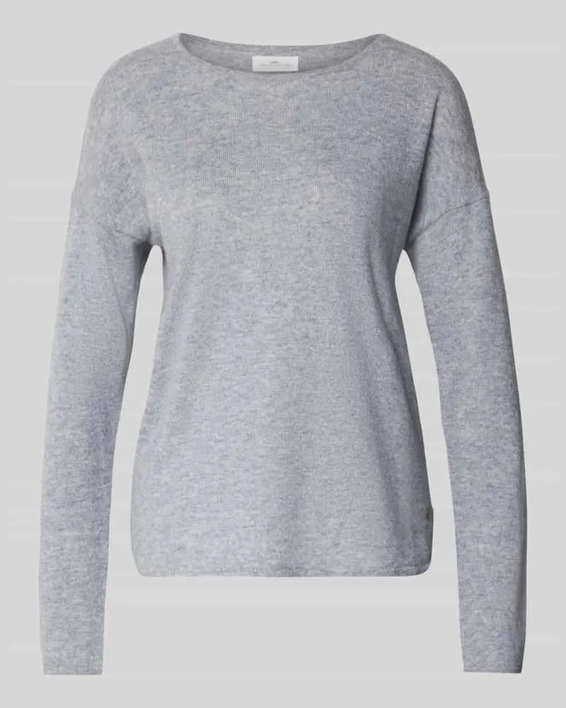 Fynch-Hatton Strickpullover aus reinem Kaschmir mit Rundhalsausschnitt Hellgrau