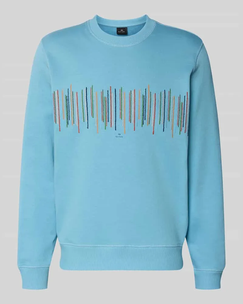 Paul Smith Sweatshirt mit Motiv-Stitching Hellblau