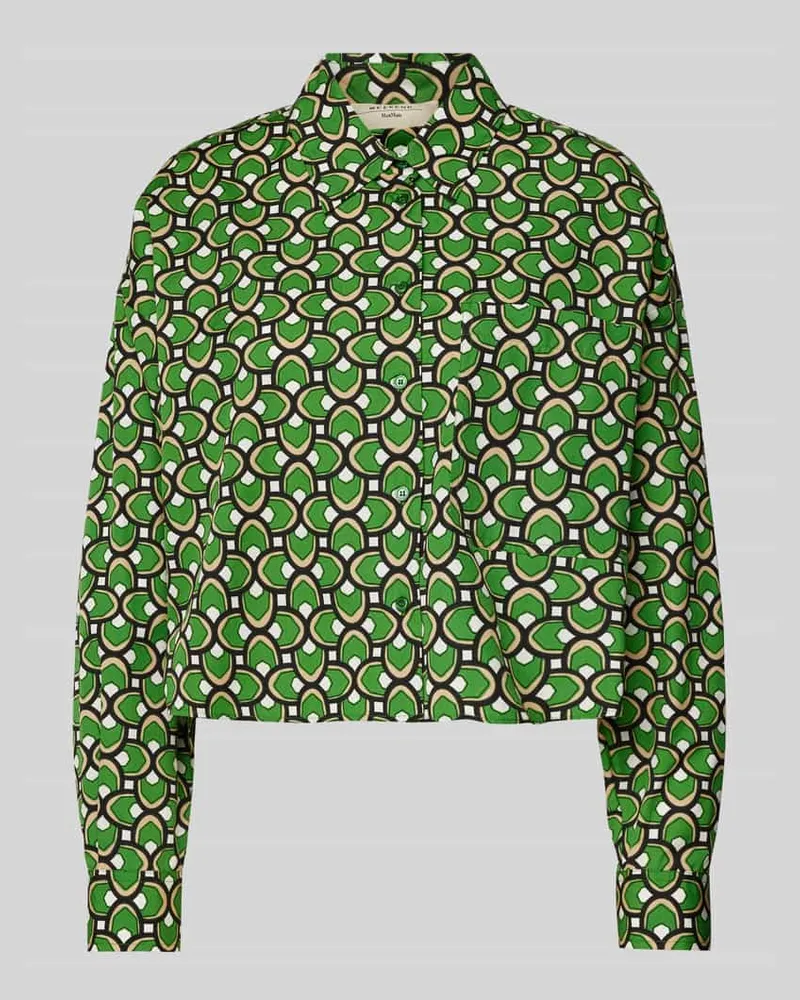 Max Mara Regular Fit Bluse mit Hemdblusenkragen Modell 'RAGTIME Gruen